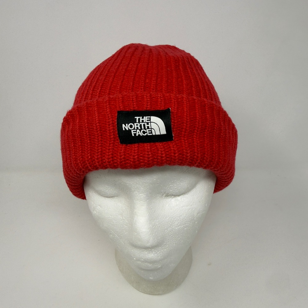 The North Face Kids Youth Junior Salty Dog Knit Lined Beanie Hat TNF Red OS